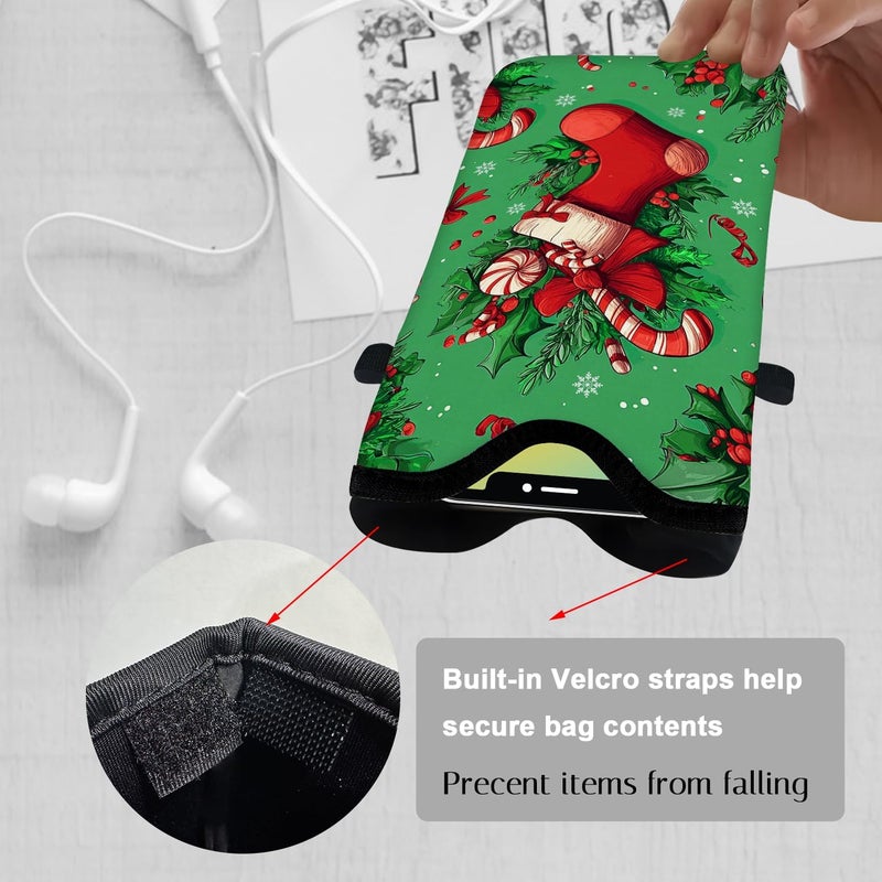 otilil Neoprene Cell Phone Sleeve Pouch Case Bag with Crossbody Strap Neck Lanyard for Women 7.1 X 3.9 in - Image 3